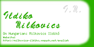 ildiko milkovics business card